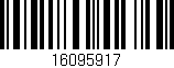 Código de barras (EAN, GTIN, SKU, ISBN): '16095917'