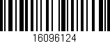 Código de barras (EAN, GTIN, SKU, ISBN): '16096124'