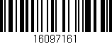 Código de barras (EAN, GTIN, SKU, ISBN): '16097161'