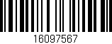 Código de barras (EAN, GTIN, SKU, ISBN): '16097567'