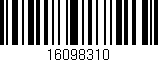 Código de barras (EAN, GTIN, SKU, ISBN): '16098310'