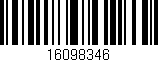 Código de barras (EAN, GTIN, SKU, ISBN): '16098346'