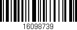 Código de barras (EAN, GTIN, SKU, ISBN): '16098739'