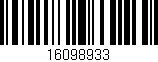 Código de barras (EAN, GTIN, SKU, ISBN): '16098933'