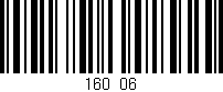Código de barras (EAN, GTIN, SKU, ISBN): '160/06'
