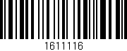 Código de barras (EAN, GTIN, SKU, ISBN): '1611116'