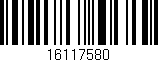 Código de barras (EAN, GTIN, SKU, ISBN): '16117580'