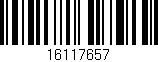 Código de barras (EAN, GTIN, SKU, ISBN): '16117657'