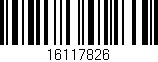 Código de barras (EAN, GTIN, SKU, ISBN): '16117826'