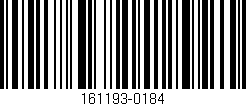 Código de barras (EAN, GTIN, SKU, ISBN): '161193-0184'