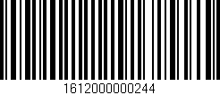Código de barras (EAN, GTIN, SKU, ISBN): '1612000000244'