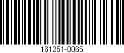 Código de barras (EAN, GTIN, SKU, ISBN): '161251-0065'