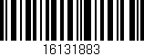 Código de barras (EAN, GTIN, SKU, ISBN): '16131883'
