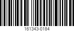 Código de barras (EAN, GTIN, SKU, ISBN): '161343-0184'