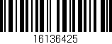 Código de barras (EAN, GTIN, SKU, ISBN): '16136425'