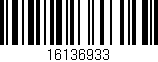 Código de barras (EAN, GTIN, SKU, ISBN): '16136933'