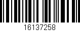 Código de barras (EAN, GTIN, SKU, ISBN): '16137258'