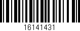 Código de barras (EAN, GTIN, SKU, ISBN): '16141431'