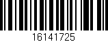 Código de barras (EAN, GTIN, SKU, ISBN): '16141725'