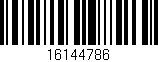 Código de barras (EAN, GTIN, SKU, ISBN): '16144786'