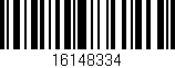 Código de barras (EAN, GTIN, SKU, ISBN): '16148334'