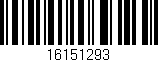 Código de barras (EAN, GTIN, SKU, ISBN): '16151293'