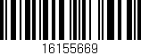 Código de barras (EAN, GTIN, SKU, ISBN): '16155669'