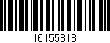 Código de barras (EAN, GTIN, SKU, ISBN): '16155818'