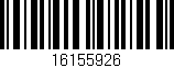 Código de barras (EAN, GTIN, SKU, ISBN): '16155926'