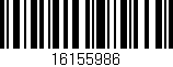 Código de barras (EAN, GTIN, SKU, ISBN): '16155986'