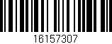 Código de barras (EAN, GTIN, SKU, ISBN): '16157307'