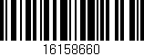 Código de barras (EAN, GTIN, SKU, ISBN): '16158660'