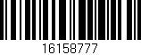 Código de barras (EAN, GTIN, SKU, ISBN): '16158777'