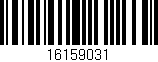Código de barras (EAN, GTIN, SKU, ISBN): '16159031'