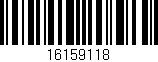 Código de barras (EAN, GTIN, SKU, ISBN): '16159118'