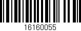 Código de barras (EAN, GTIN, SKU, ISBN): '16160055'