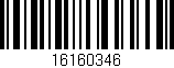 Código de barras (EAN, GTIN, SKU, ISBN): '16160346'