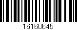 Código de barras (EAN, GTIN, SKU, ISBN): '16160645'