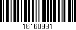 Código de barras (EAN, GTIN, SKU, ISBN): '16160991'