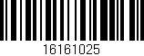 Código de barras (EAN, GTIN, SKU, ISBN): '16161025'