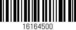 Código de barras (EAN, GTIN, SKU, ISBN): '16164500'