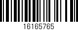 Código de barras (EAN, GTIN, SKU, ISBN): '16165765'