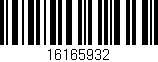 Código de barras (EAN, GTIN, SKU, ISBN): '16165932'