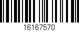 Código de barras (EAN, GTIN, SKU, ISBN): '16167570'