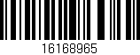 Código de barras (EAN, GTIN, SKU, ISBN): '16168965'