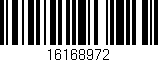 Código de barras (EAN, GTIN, SKU, ISBN): '16168972'