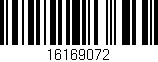 Código de barras (EAN, GTIN, SKU, ISBN): '16169072'