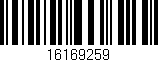 Código de barras (EAN, GTIN, SKU, ISBN): '16169259'