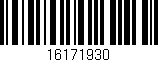 Código de barras (EAN, GTIN, SKU, ISBN): '16171930'