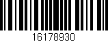 Código de barras (EAN, GTIN, SKU, ISBN): '16178930'